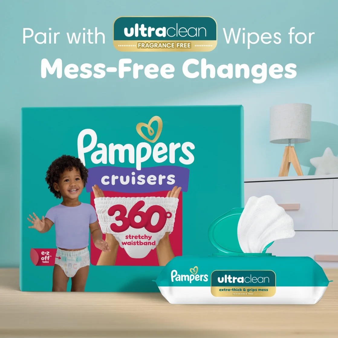 Pampers Cruisers 360 Baby Diapers Size 7, 88... 2
