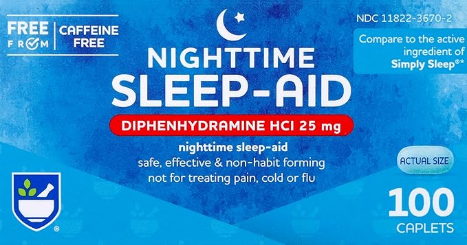 Rite Aid Nighttime Sleep Aid Diphenhydramine HCI 25...