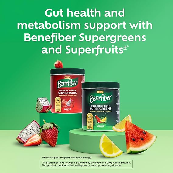 Benefiber Prebiotic GLP-1 Friendly Fiber + Supergreens Dietary... 2