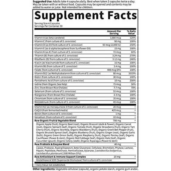 Garden of Life Vitamin Code 50 & Wiser Women 120 Veg Caps 2