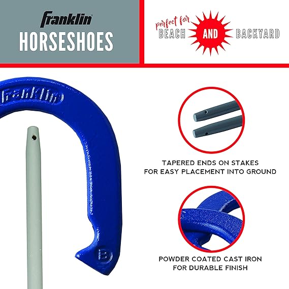 Franklin Sports Horseshoes Sets - Metal Horseshoe Game... 2