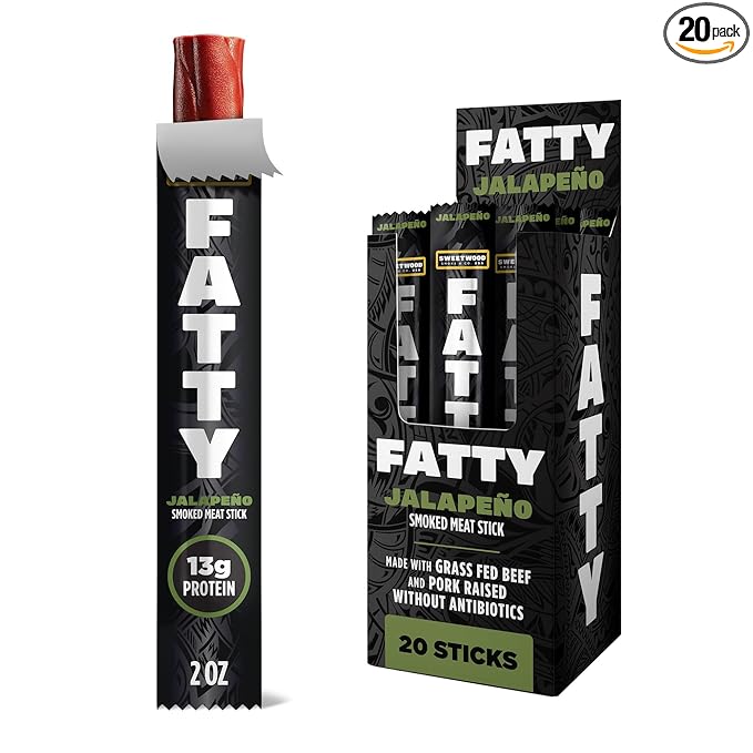 FATTY Meat Sticks, Made with Grass Fed Beef,...