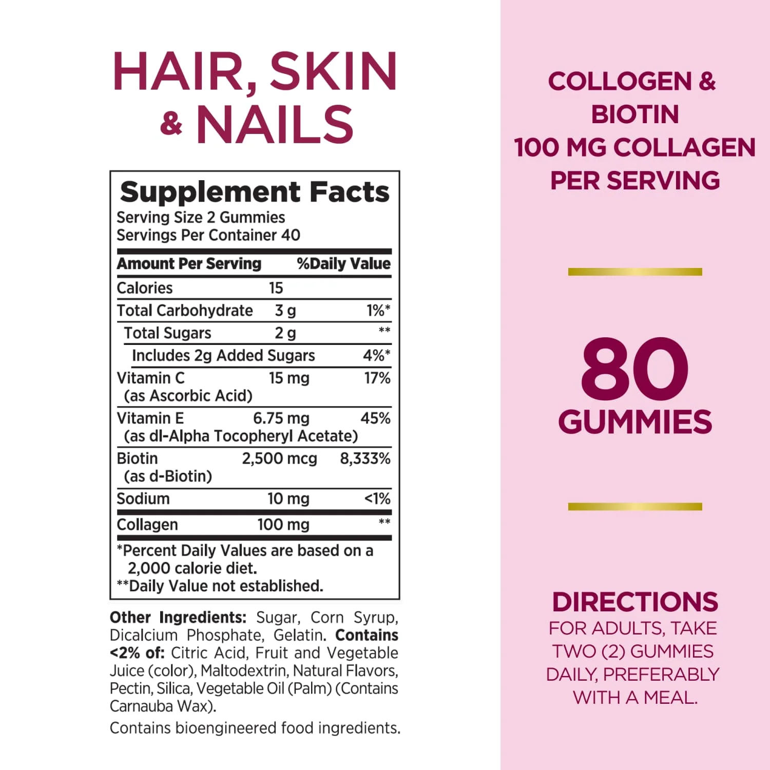 (2 pack) Nature's Bounty Hair, Skin & Nail... 2
