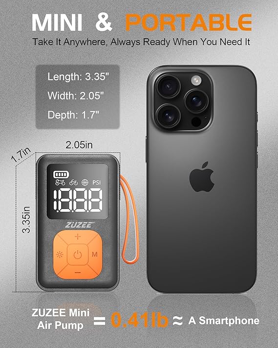 Mini Bike Pump, 150 PSI Portable Bicycle Pump... 2