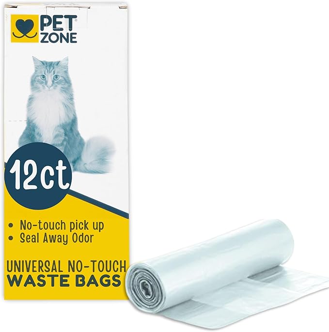 Pet Zone Universal No-Touch Cat Litter Bags &...