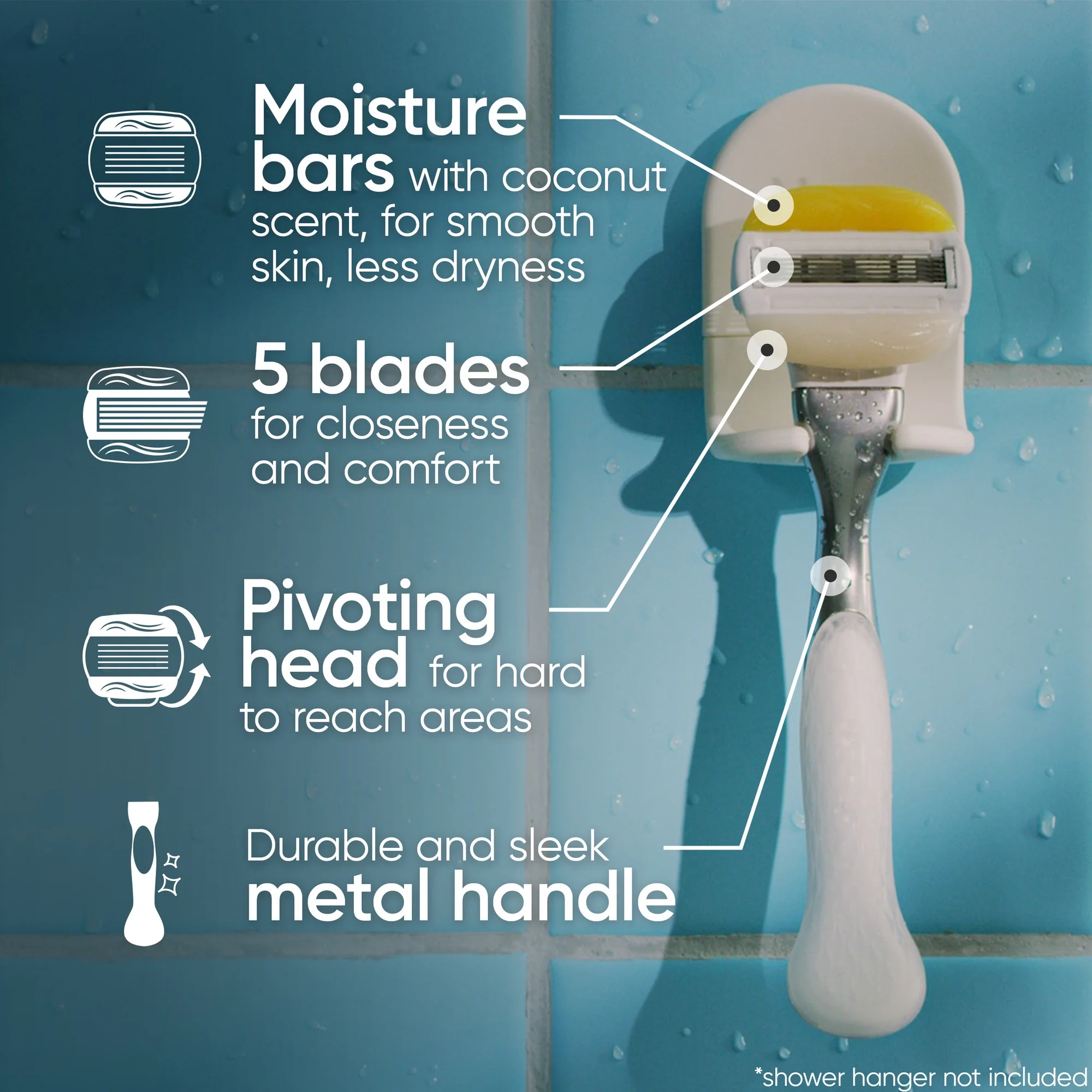 Venus Comfortglide Olay Coconut Women's Razor Handle +... 2