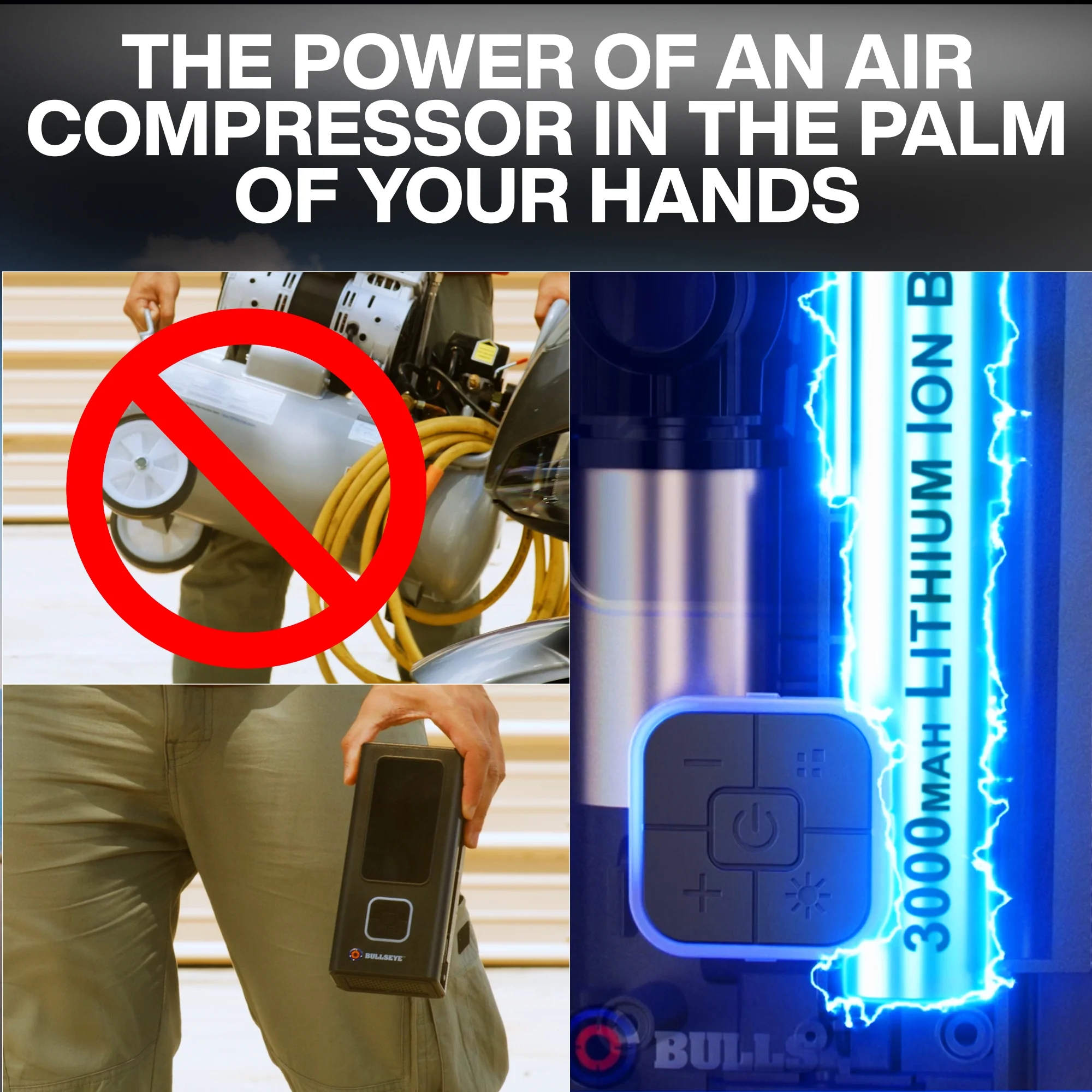 Bullseye Pocket Air Tire Inflator Powerbank 100 PSI... 3